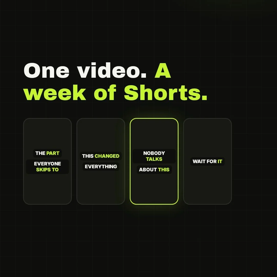 Instagram post: one long video becomes a week of Shorts