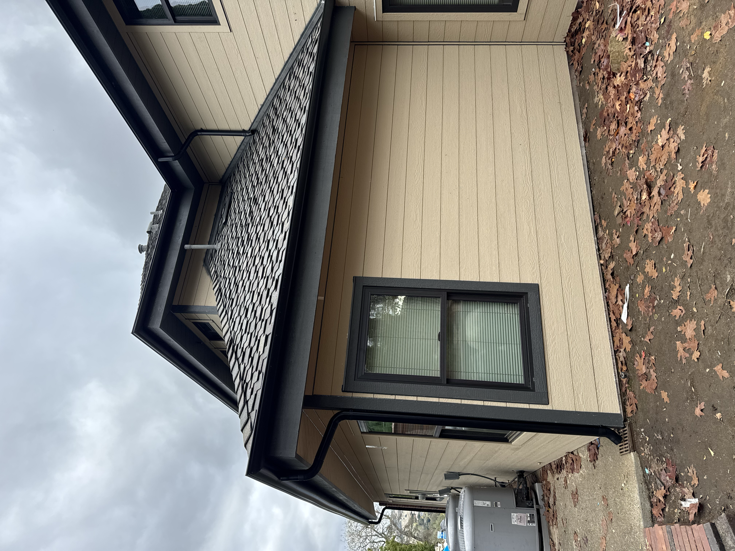 Gutter Installation Black 6" Half Round Gutter at This El Dorado Home 