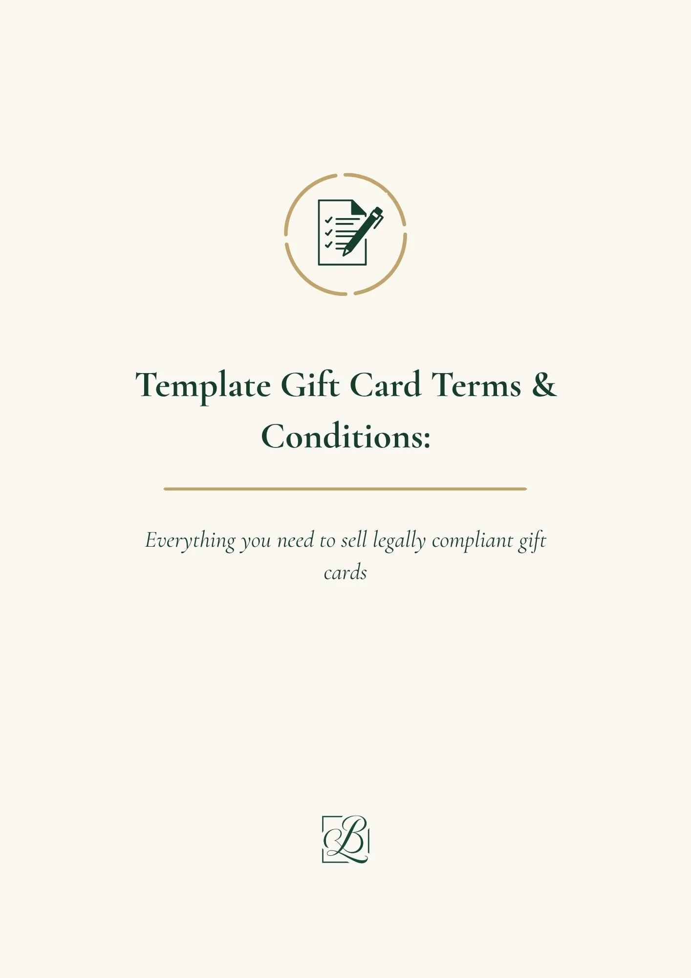Gift Card Terms and Conditions template, Business Law 101