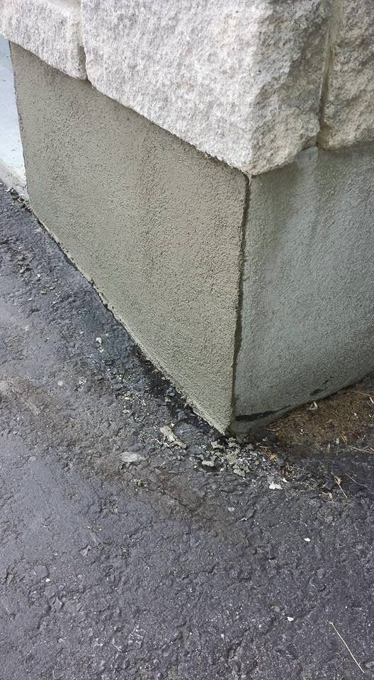 Stittsville  parging repair job 