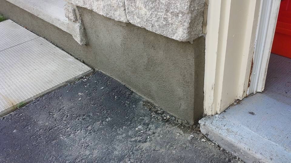 Rockland  parging repair job 