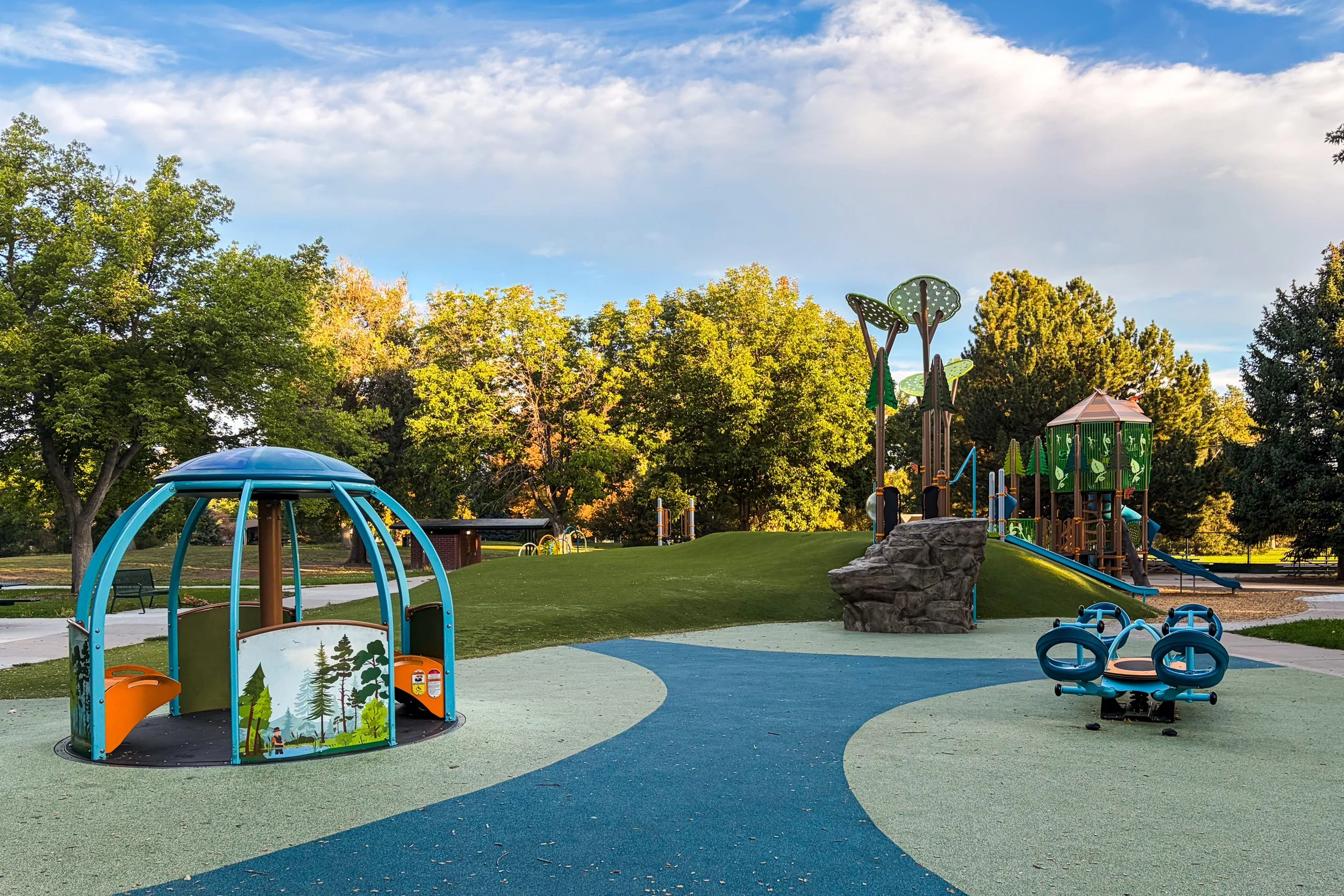 Cook Park playground in Denver, Colorado.