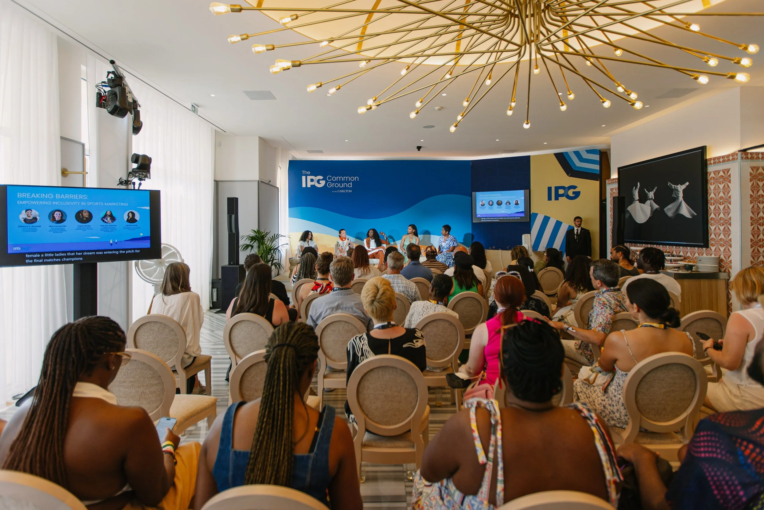 Image from the "Women in Sports" panel at IPG Common Ground event at Cannes Lions International Festival of Creativity.