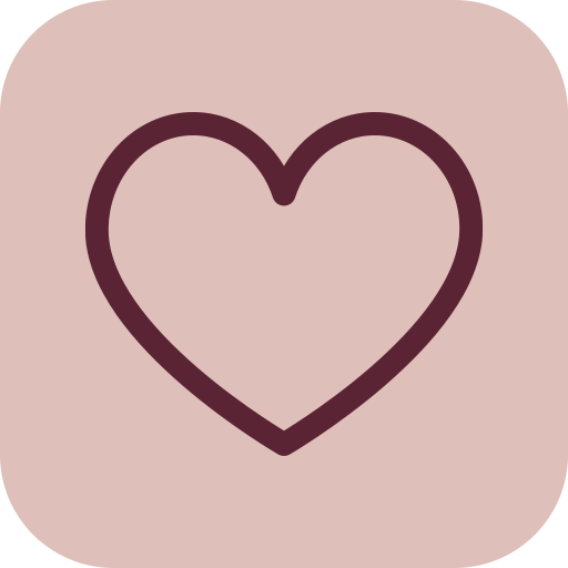 A pink background with a dark red outline of a heart in the center.