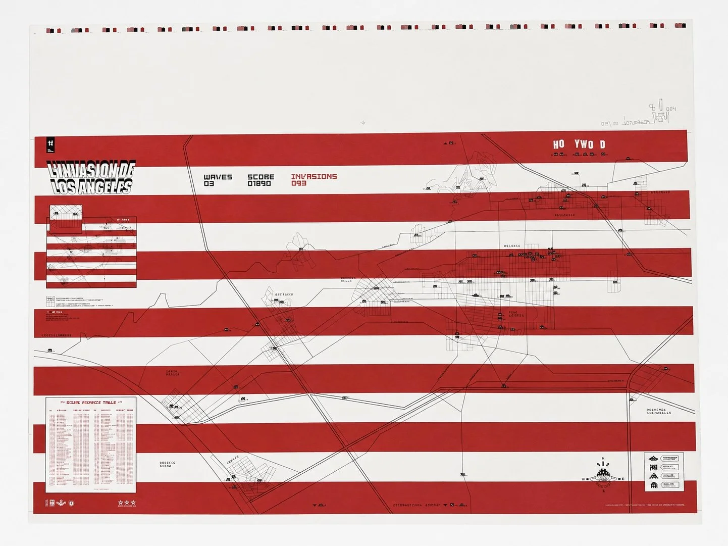 Invader- Invasion Map of Los Angeles (Signed)