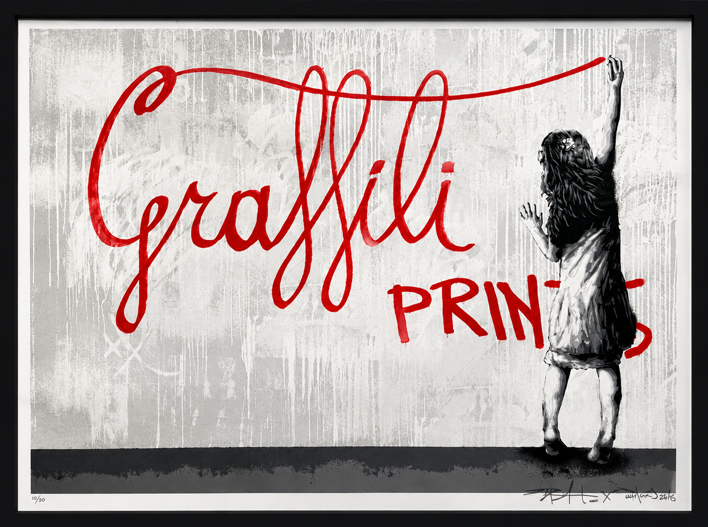 Ernest Zacharevic X Martin Whatson- Less is More (Framed)