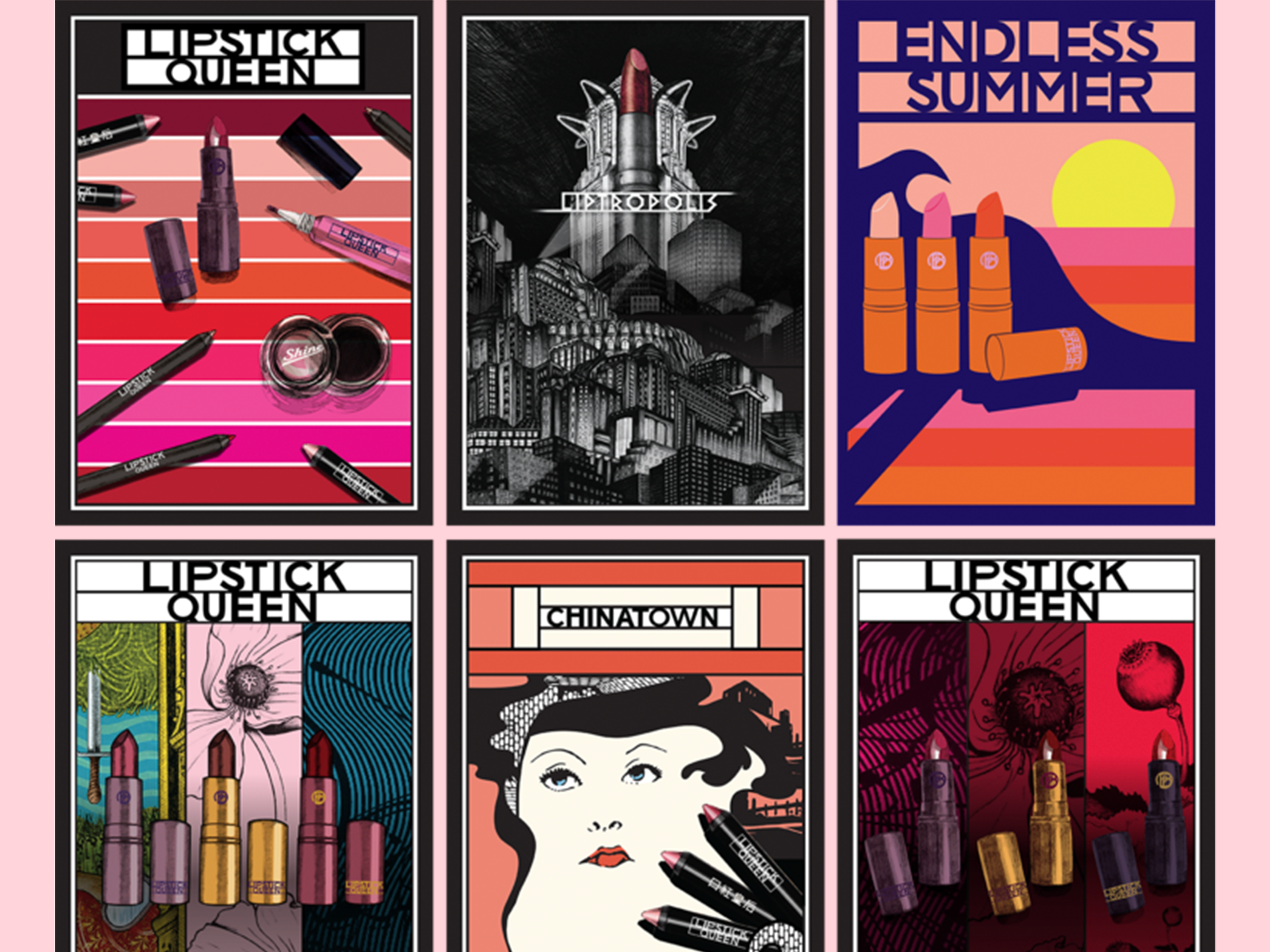 Lipstick Queen illustrations by Sara Zin