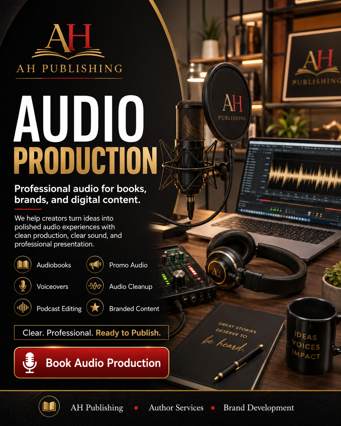 AH Publishing professional audio production services — AH Publishing