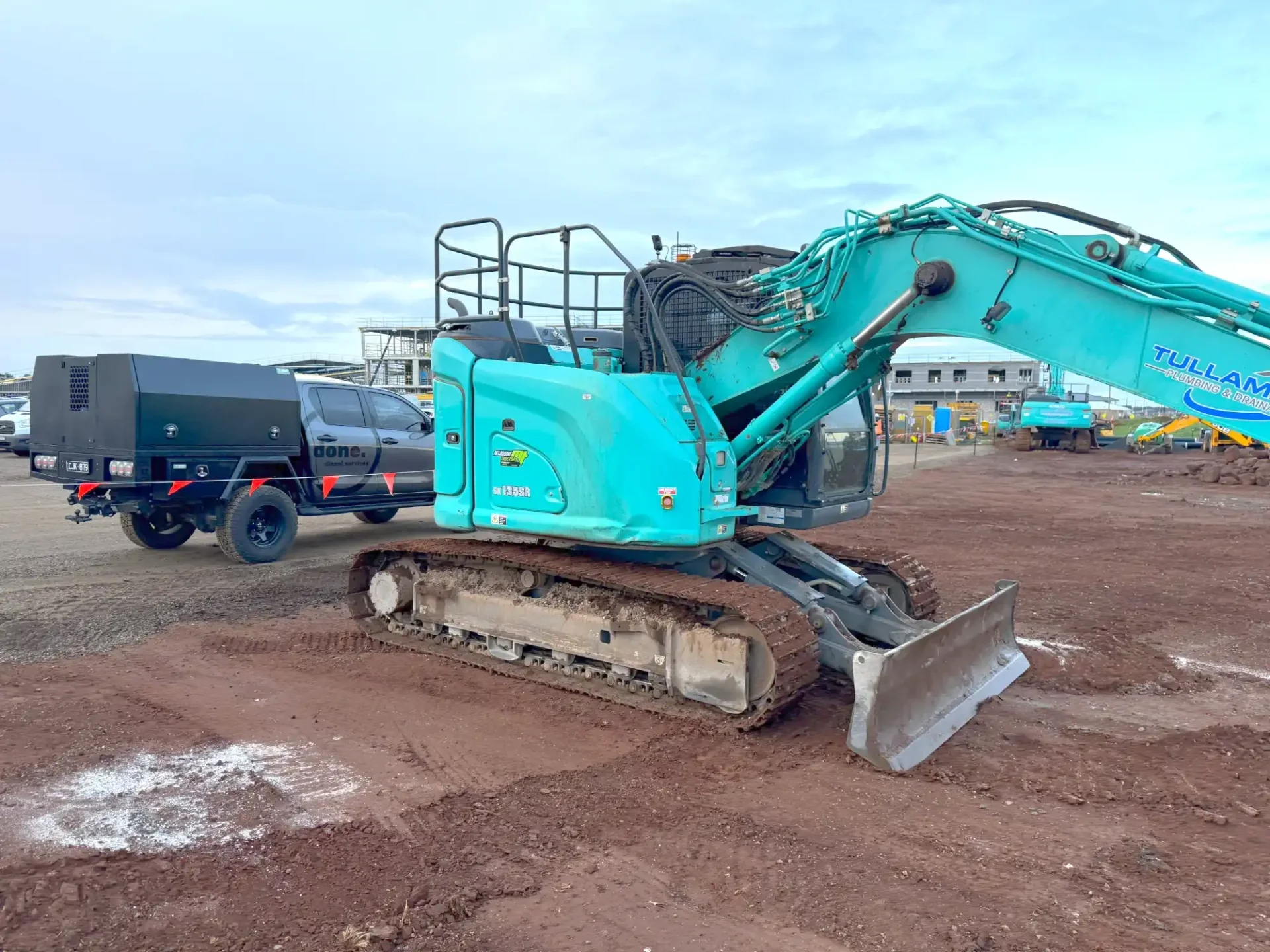 Carrying out scheduled on-site maintenance on heavy machinery