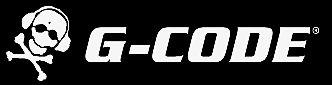 G-CODE logo with a skeleton figure