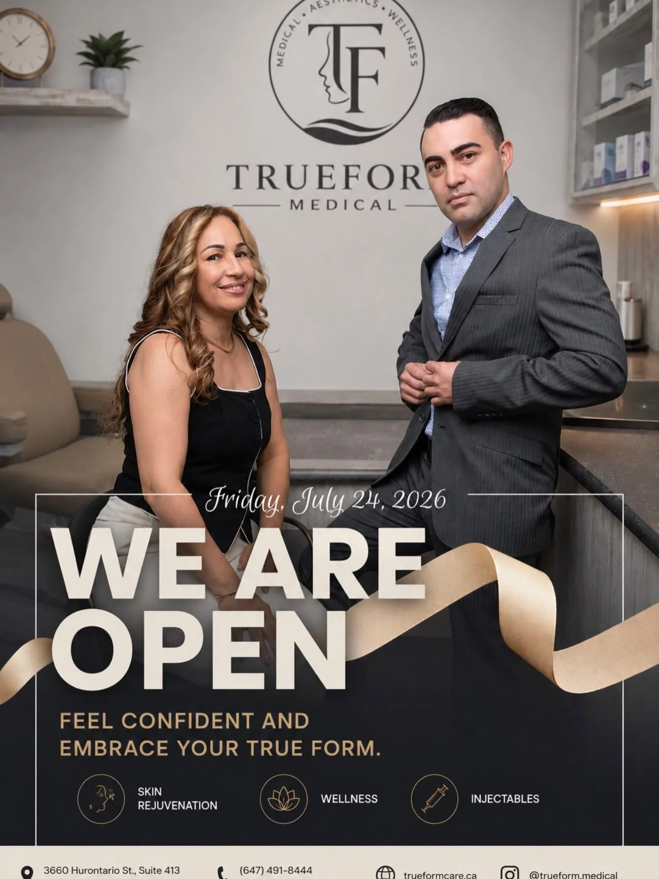 ✨ We&rsquo;re officially open! ✨

Welcome to TrueForm Medical Aesthetics &amp; Wellness. We&rsquo;re excited to help you feel confident and embrace your true form through personalized, evidence-based care.

Whether you&rsquo;re looking for skin rejuv