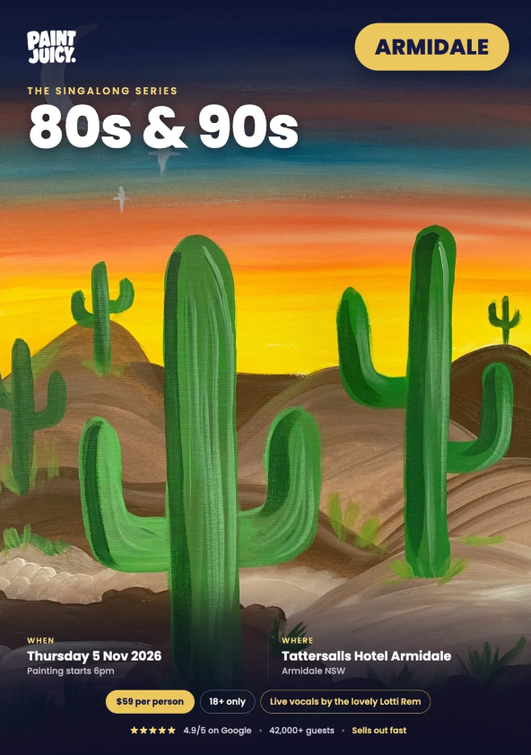 80s & 90s Singalong Paint and Sip 