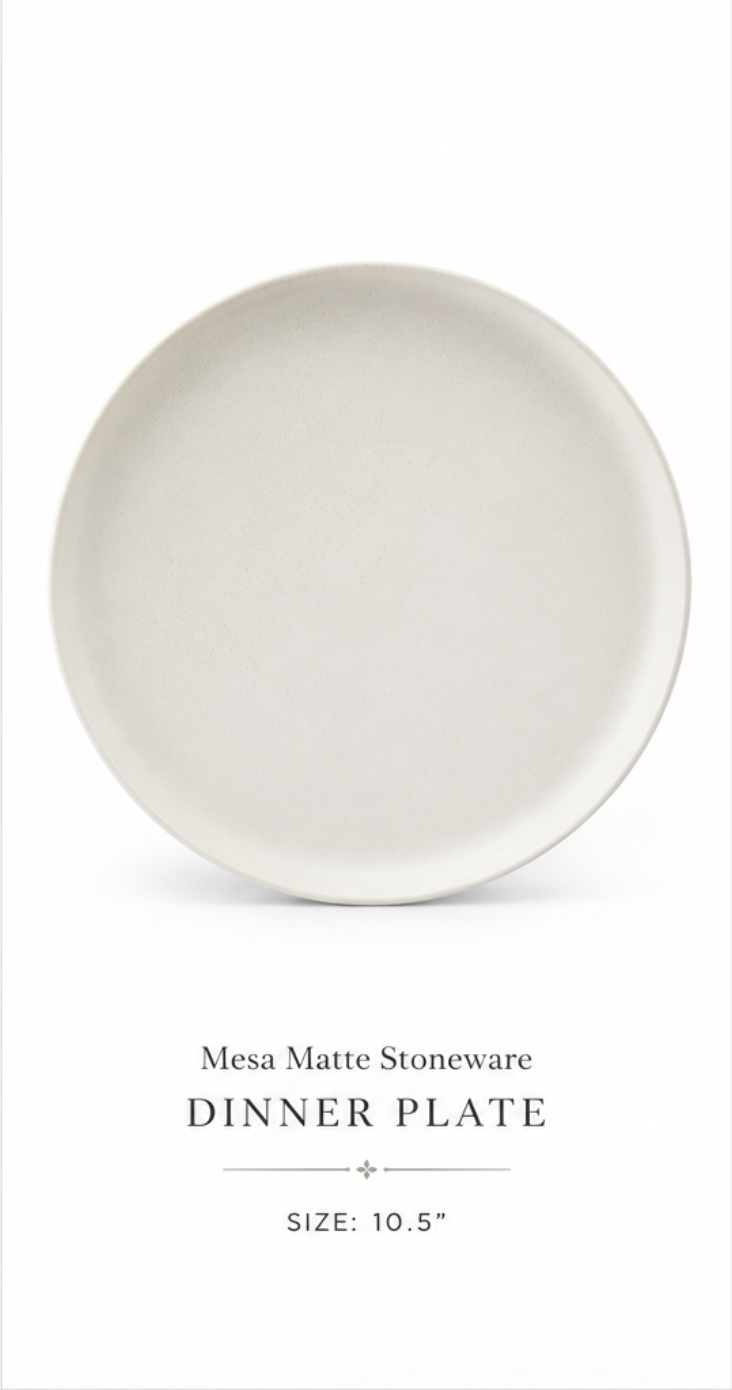 Mesa Matte Stoneware Dinner Plate