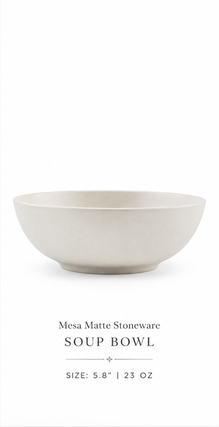 Mesa Matte Stoneware Soup Bowl