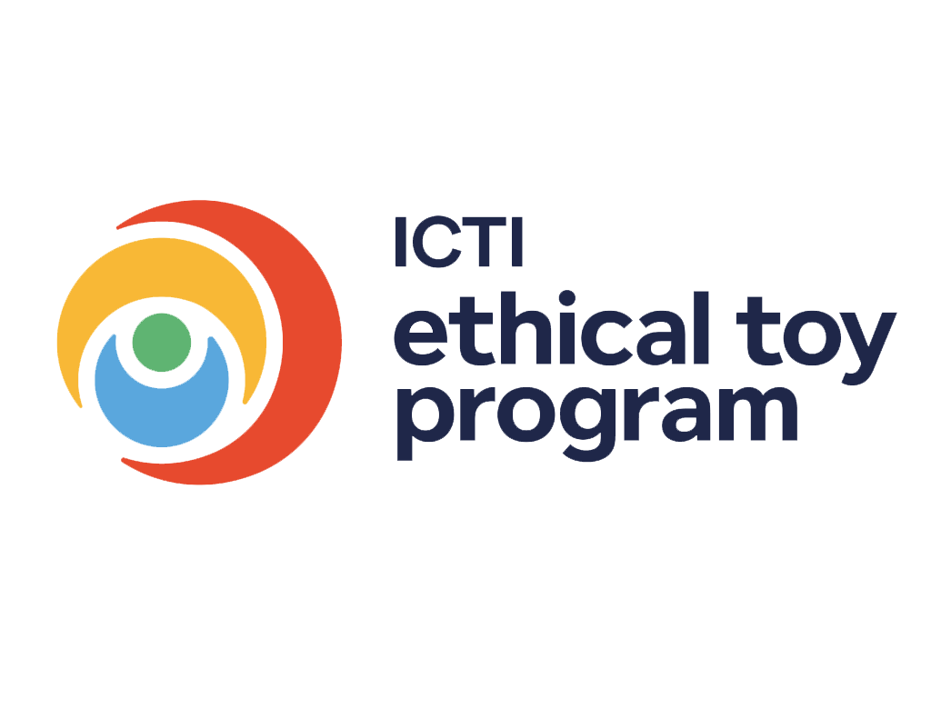 Logo of the ICTI Ethical Toy Program, featuring colorful concentric circles and the program name in dark blue text.