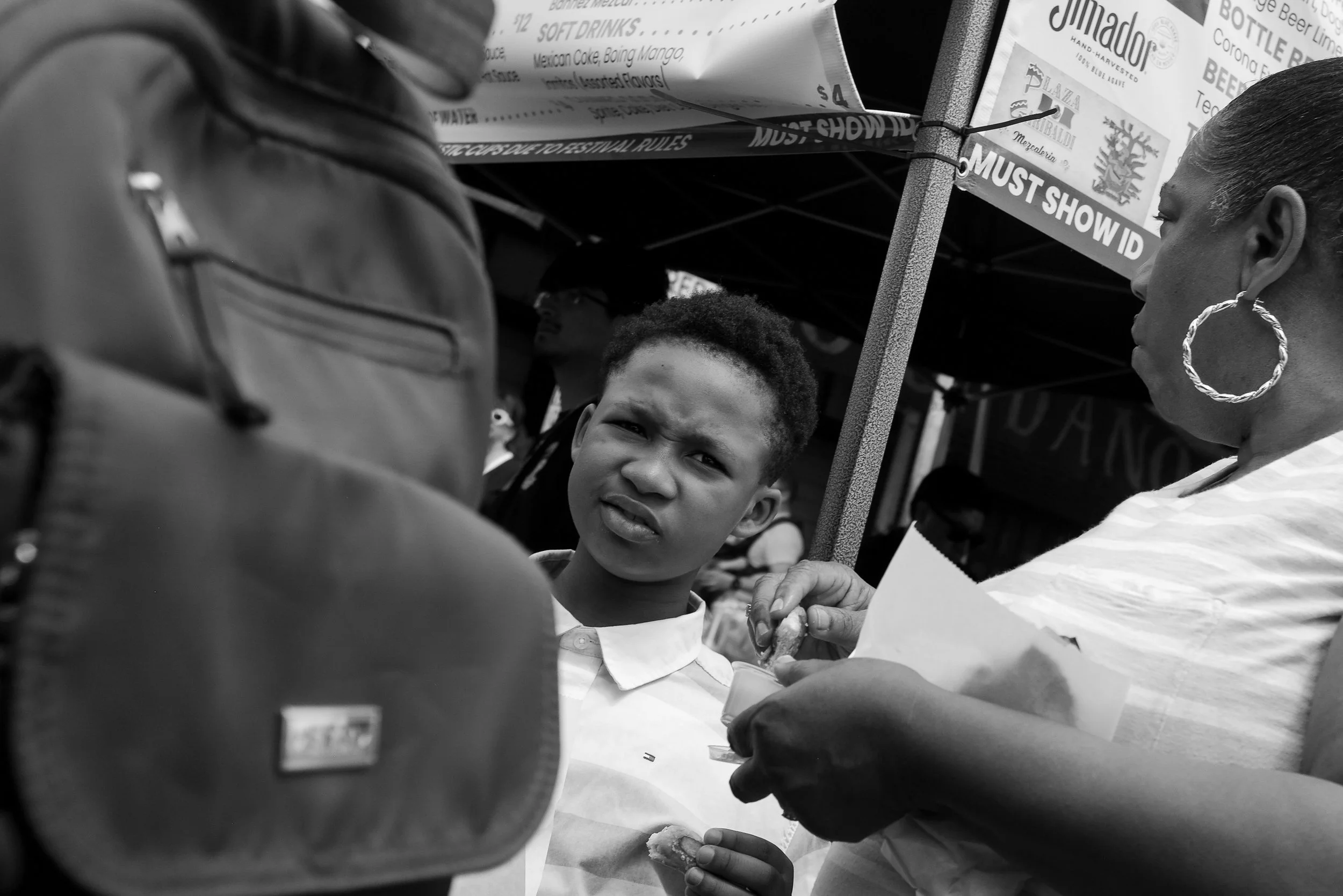 A young boy in the crowd during the well-attended Italian Market Festival in Philadelphia Pa. in May 2025.