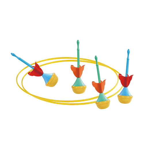Colorful birthday candles and a yellow birthday cake with red, blue, and green decorations.