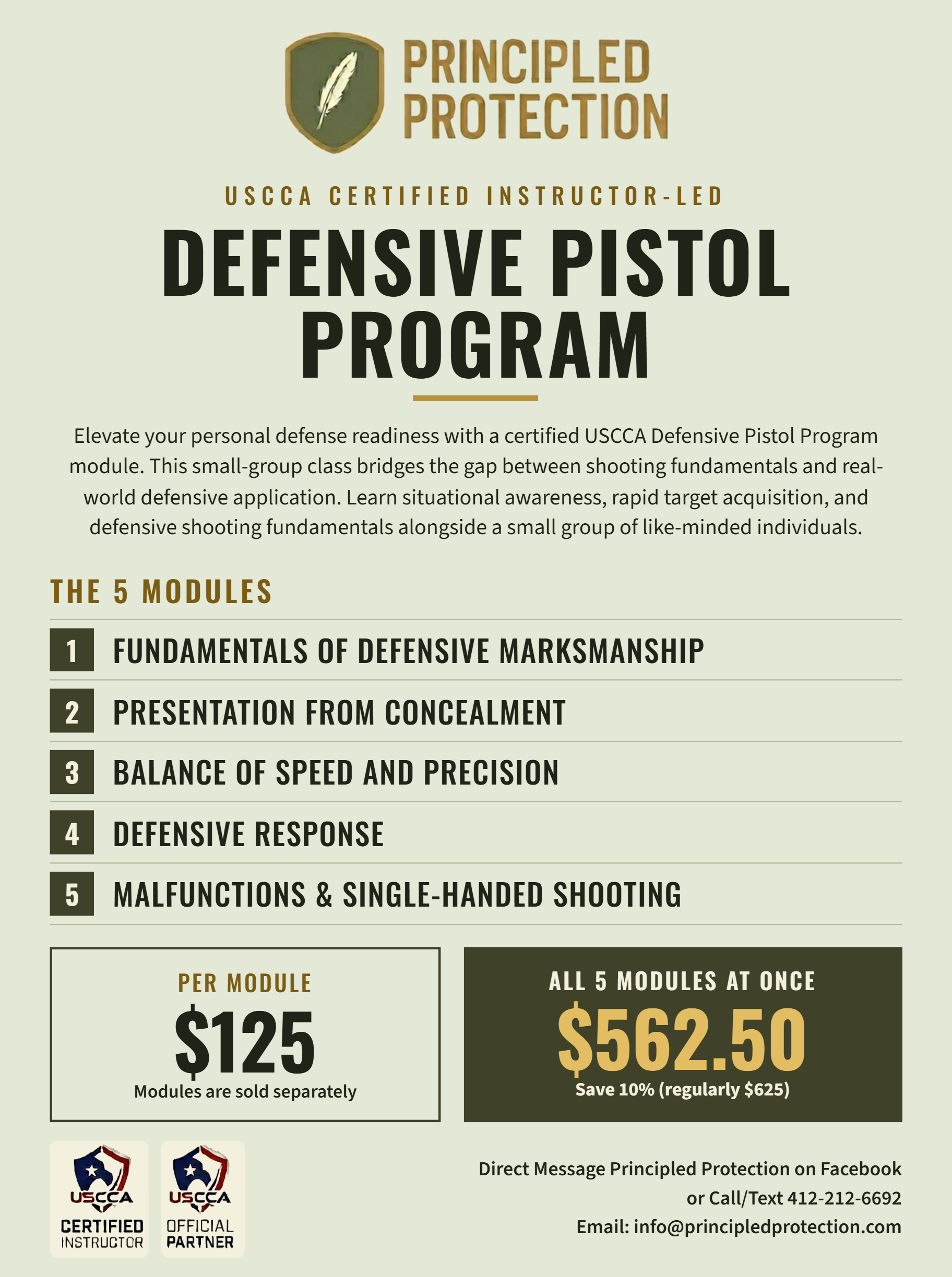 USCCA Defensive Pistol Program Module