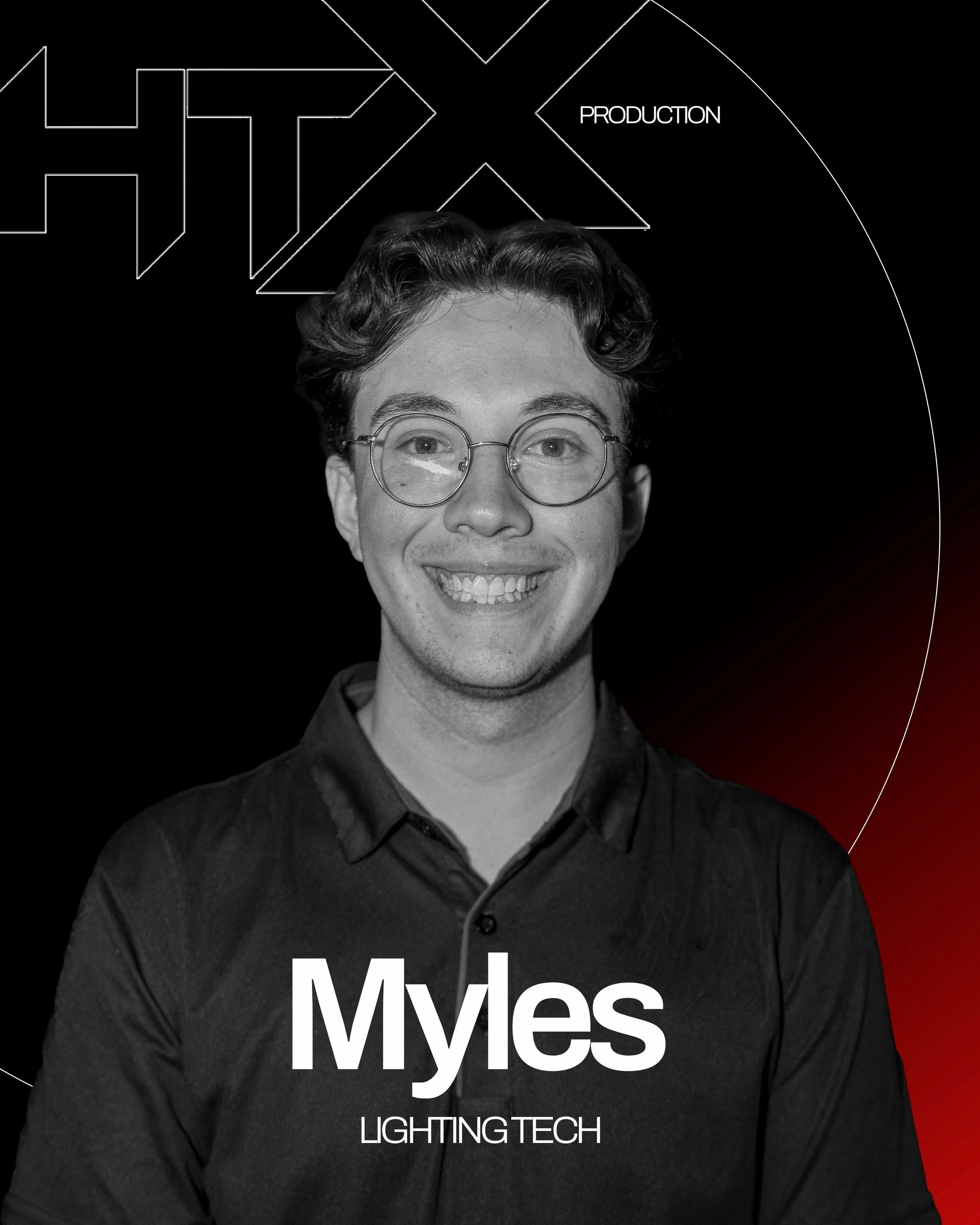 Meet Myles &mdash; HTX Production&rsquo;s Lighting Tech

Myles helps bring events to life through creative lighting setups, from corporate events to full production installations. Whether it&rsquo;s movers, hazers, or complete lighting systems, he&rs