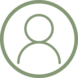 Generic user profile icon with a circular outline and a simplified person silhouette inside