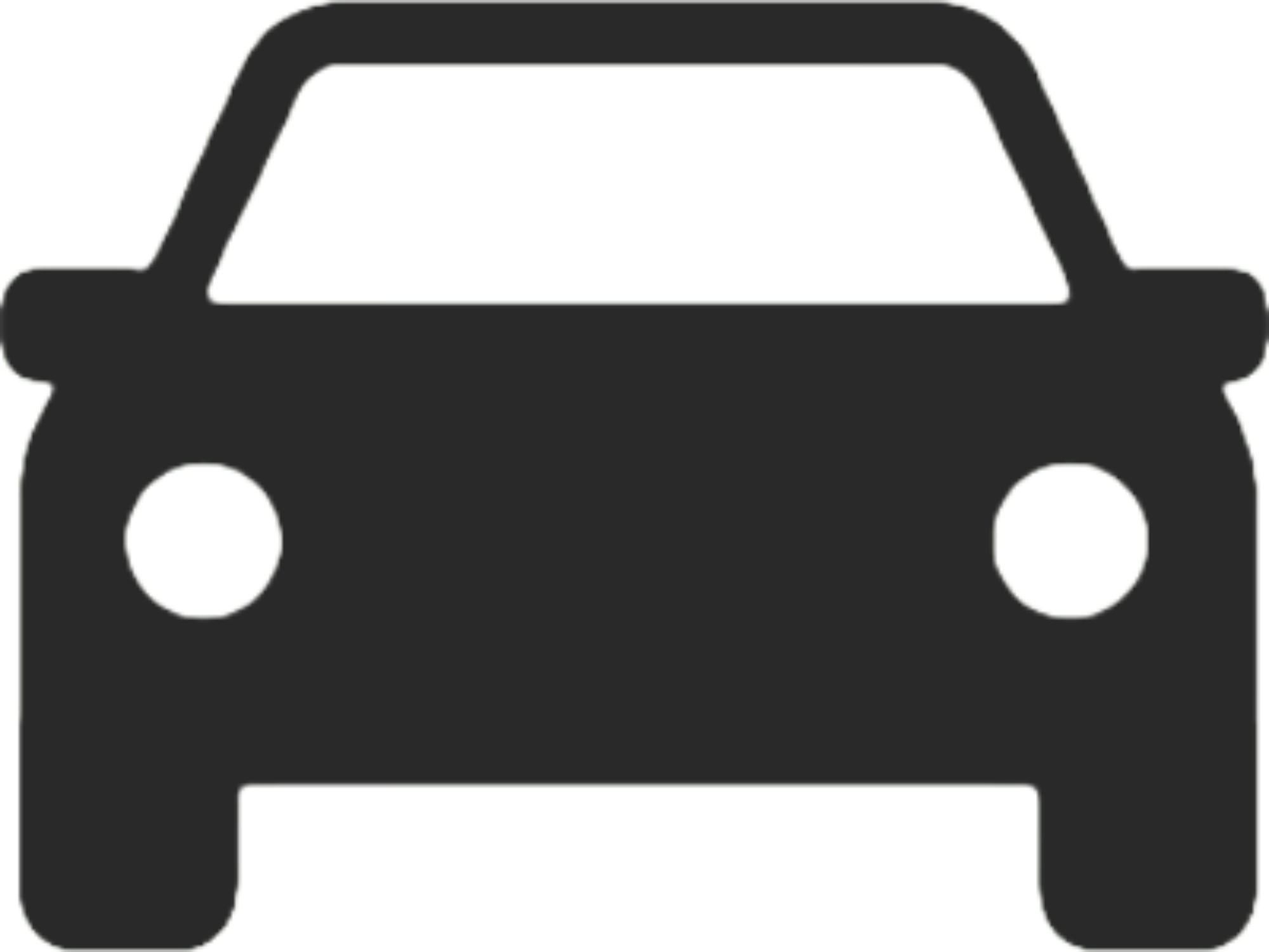 A digital illustration of a black police car viewed from the front. The car has a roof-mounted light bar, and the front bumper has a white rectangular space likely for a license plate. The headlights are round, and the vehicle body is simple in design.