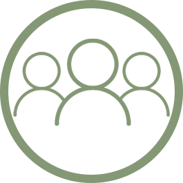 Icon of three people in a circle