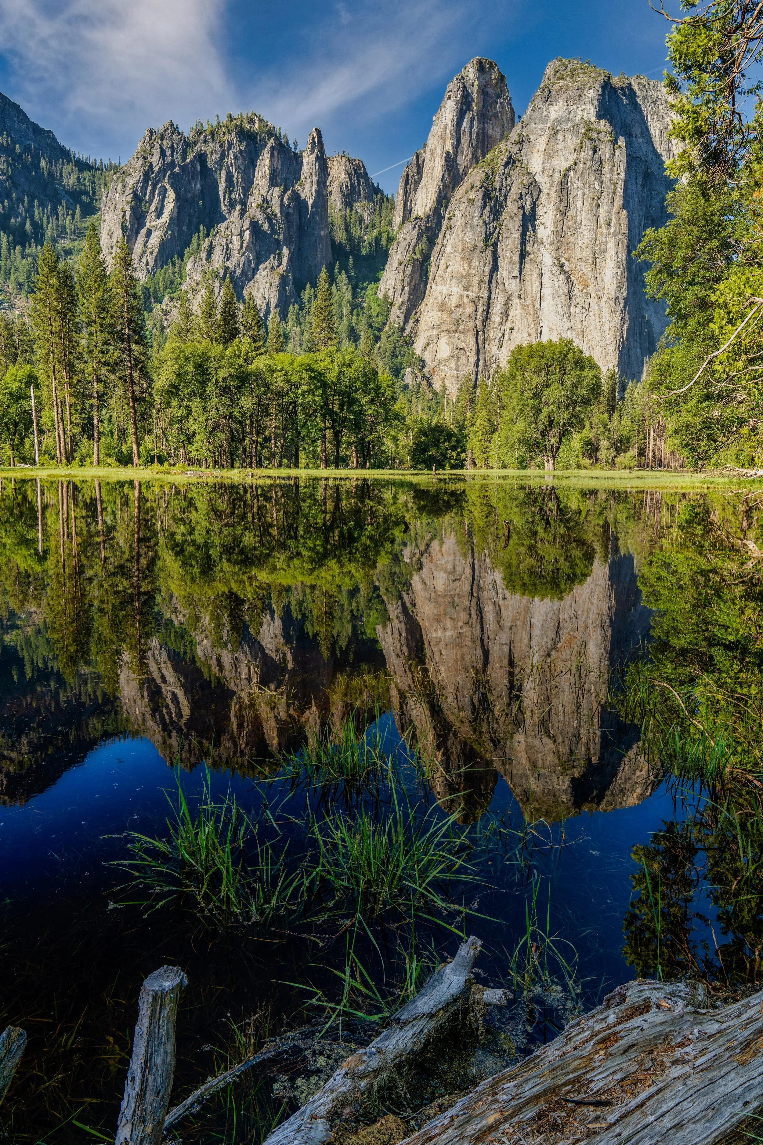 Liquid Canvas - Color River Reflection - Yosemite National Park, California