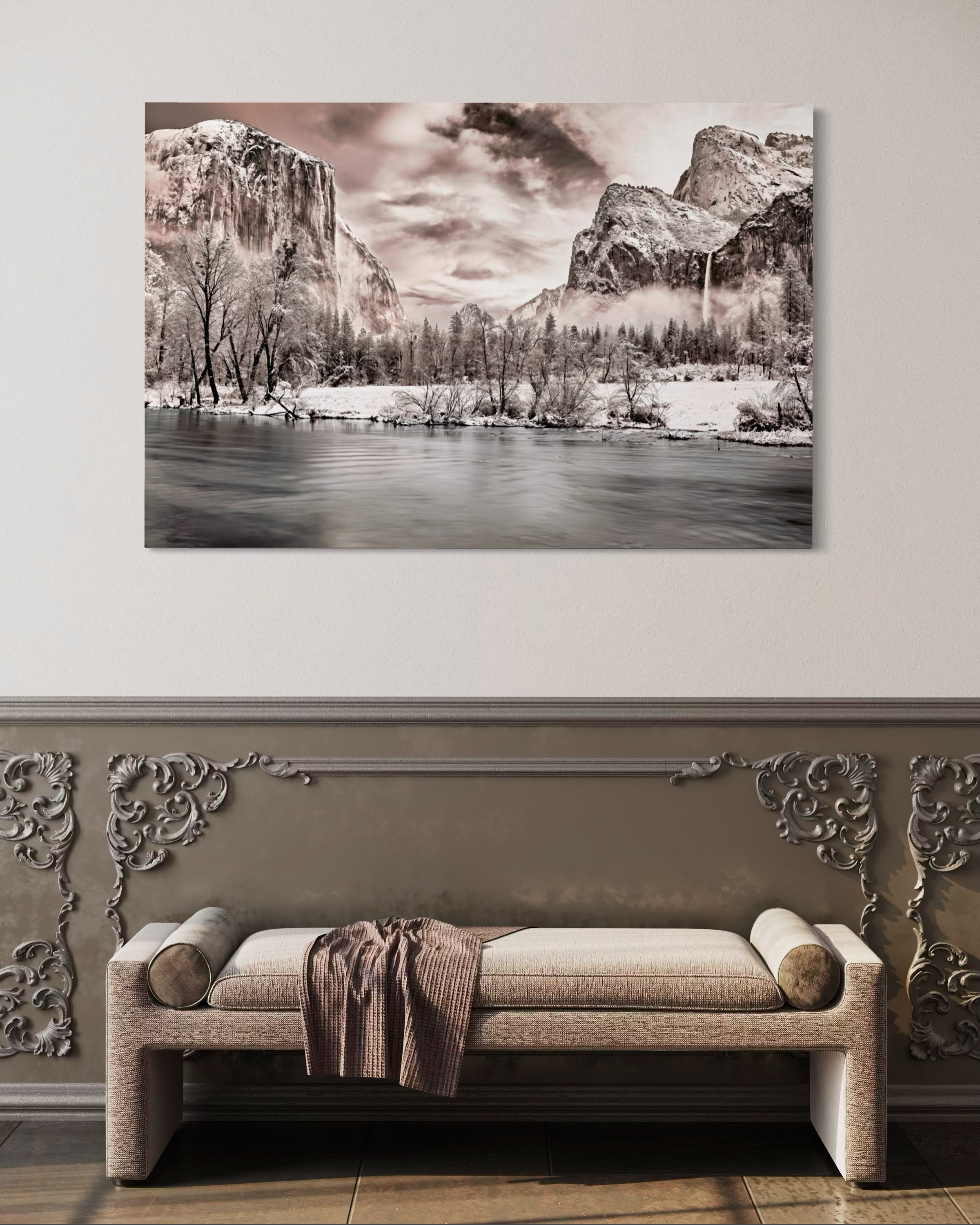 Malcolm Kahn's Valley View picture displayed in a demonstration space