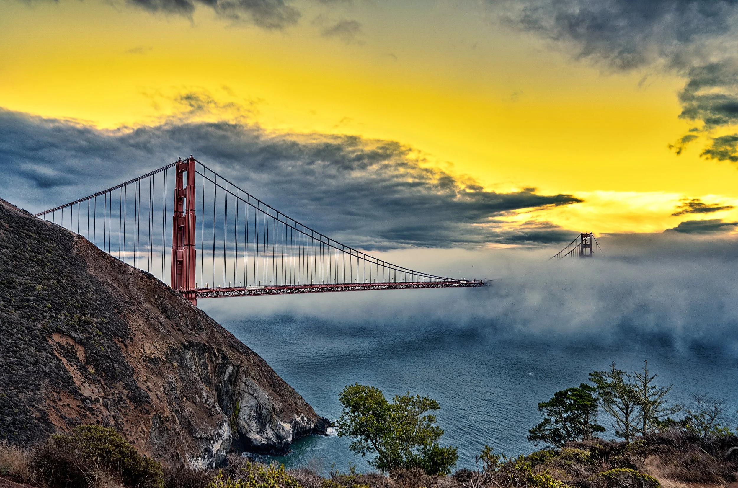 Edge Of The Sea - Golden Gate Bridge - San Francisco, CA