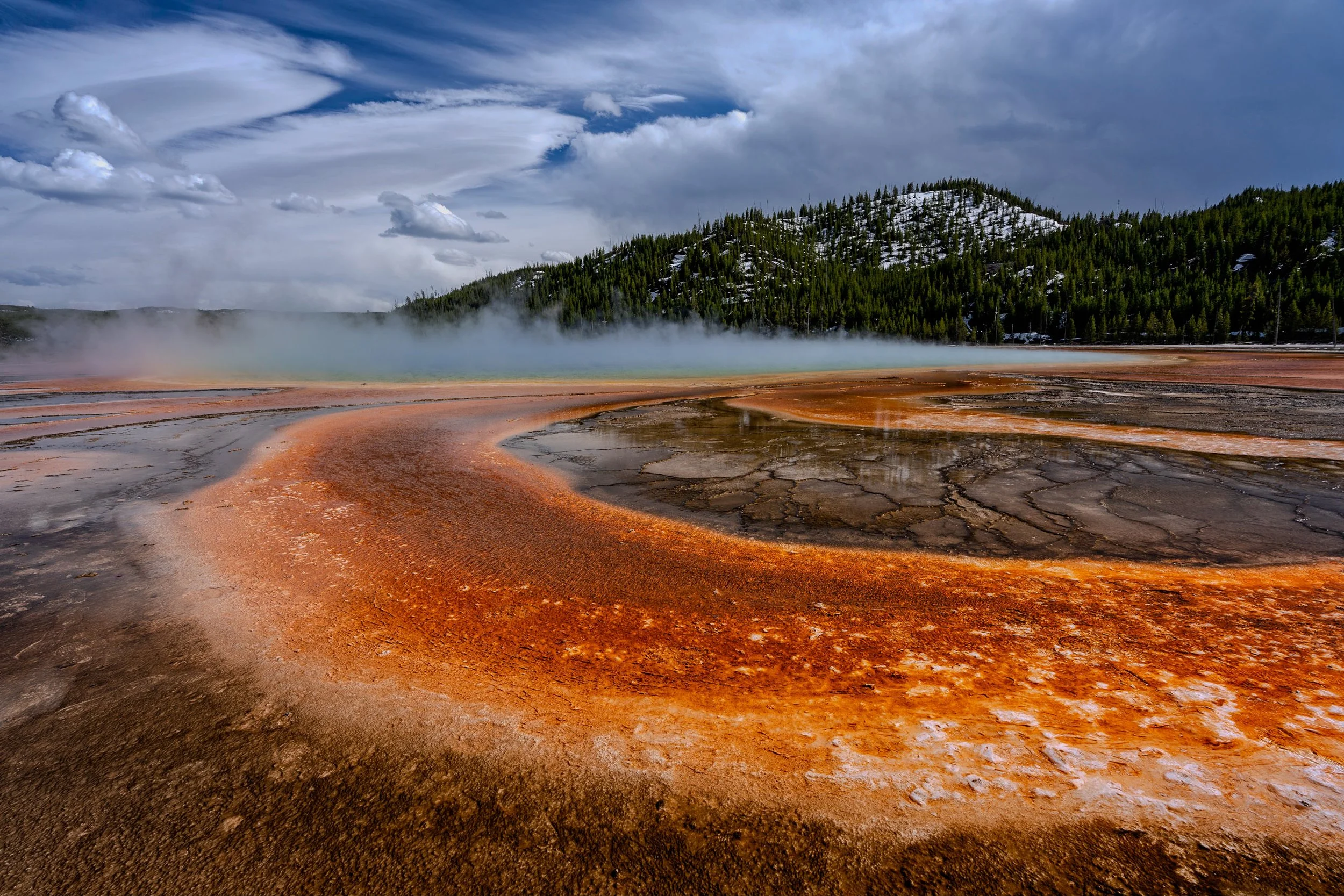 Crimson Crest - Yellowstone Grand Prismatic - Yellowstone National Park, Wyoming