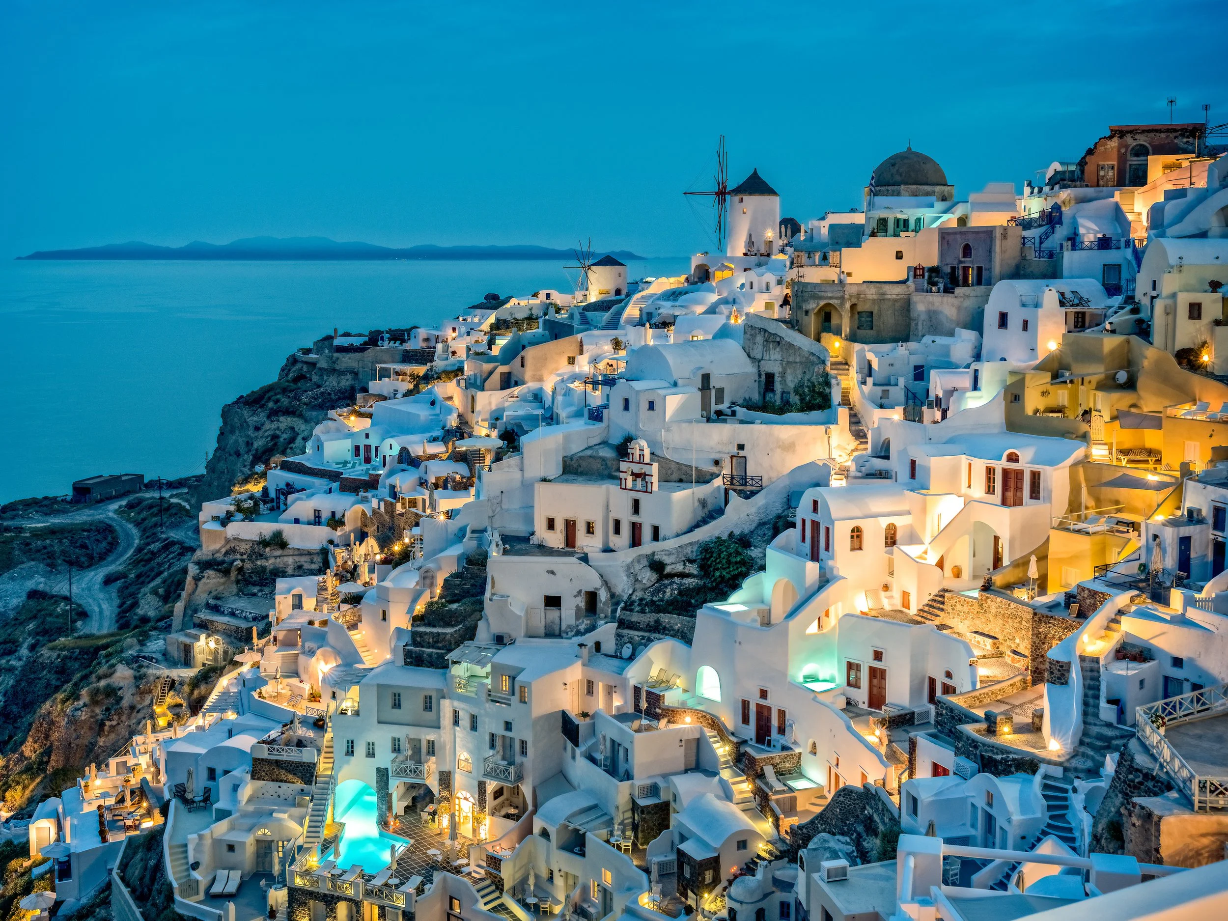 Blue Dusk - Santorini, Greece