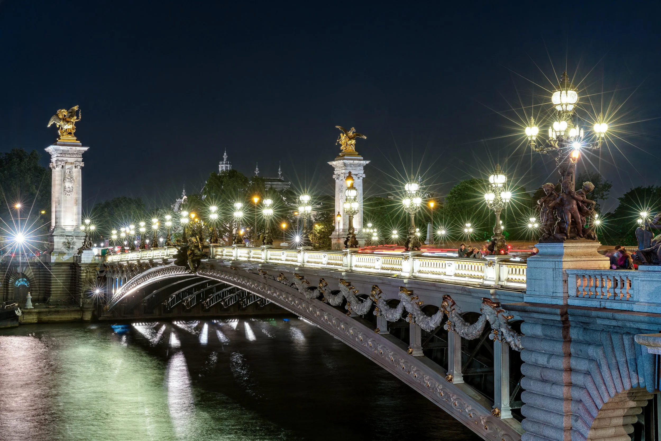 Midnight on the Seine - Pont Alexandre III - Paris, France
