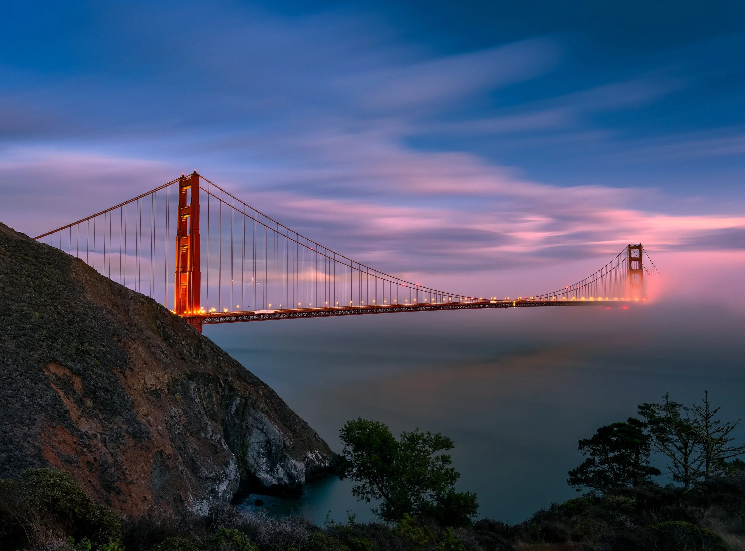 Above the Edge of the Sea - Golden Gate Bridge, San Francisco, California