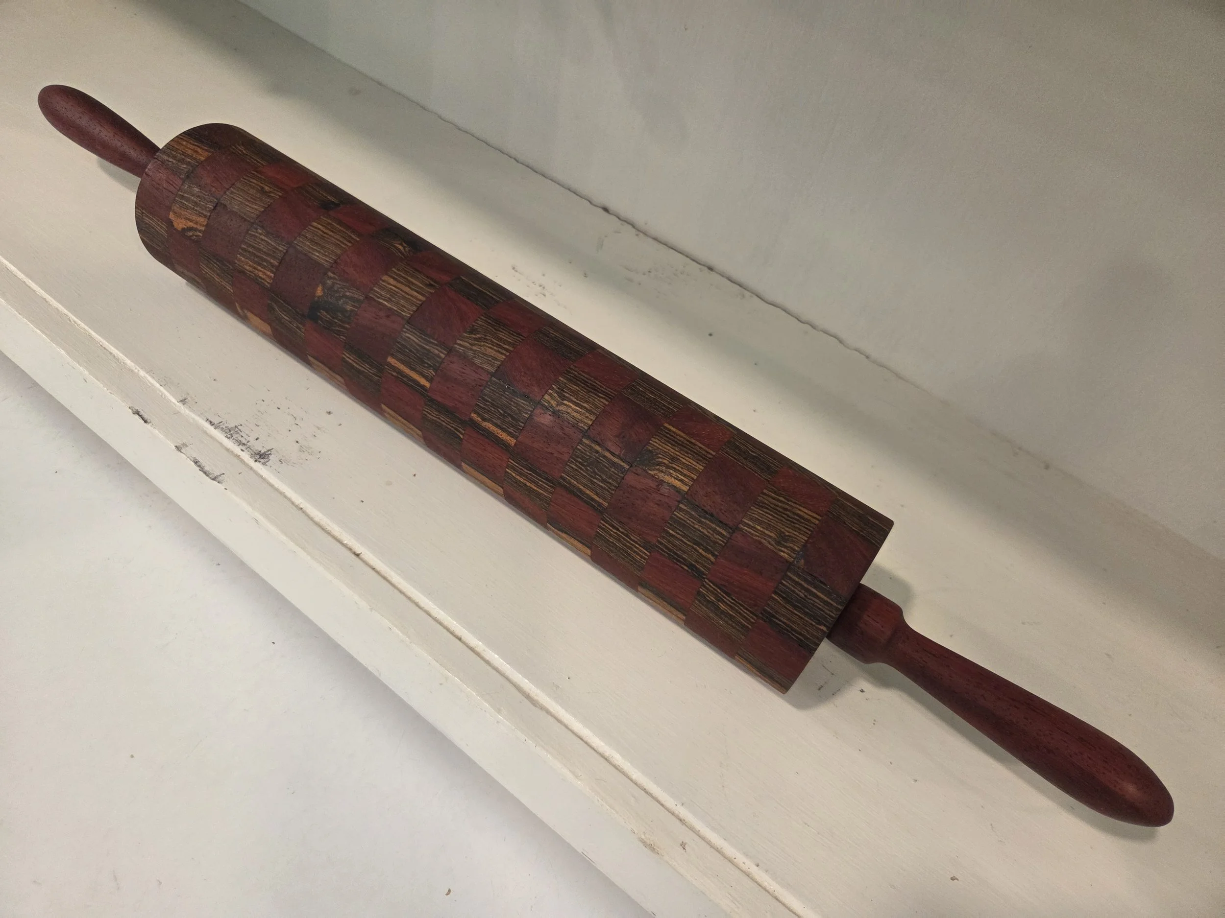 Red/Brown Checker Rolling Pin
