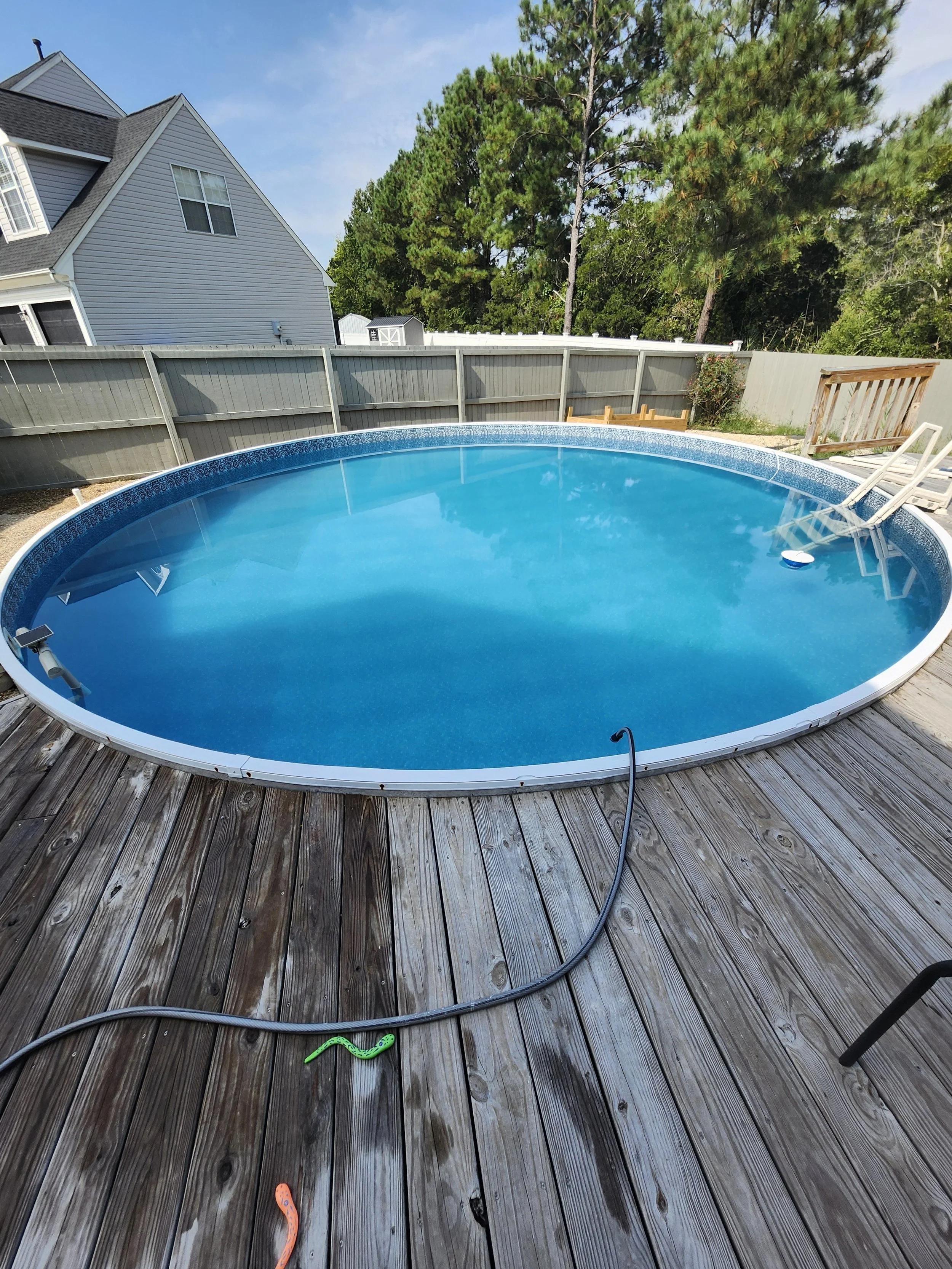Clear, thank goodness they can go swimming now!