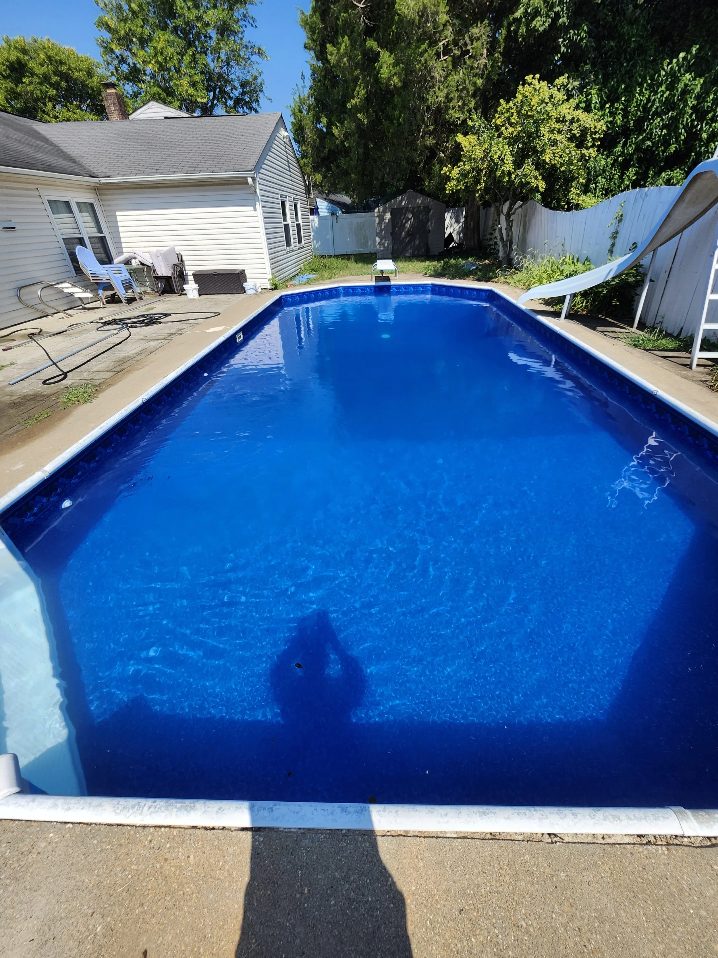 Opened the pool to get it all balanced and ready to close it again!
