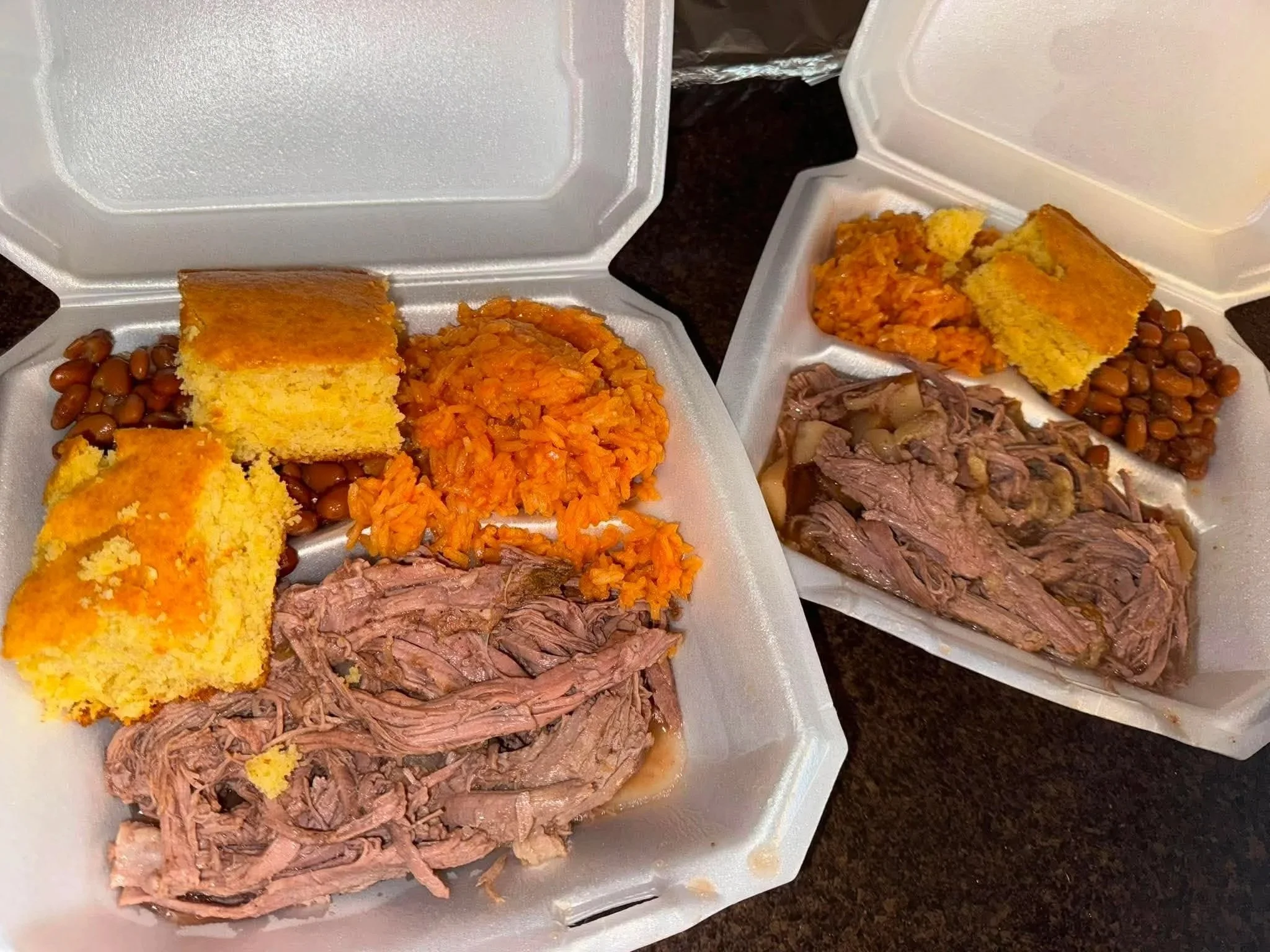 brisket plates, no potato