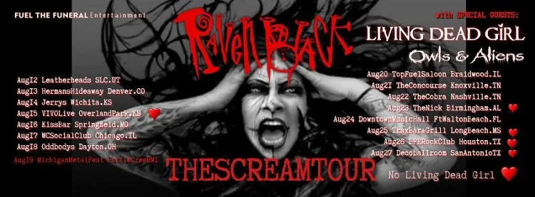 RAVEN BLACK Launches THE SCREAM TOUR Summer 2023 Dates with Special Guests LIVING DEAD GIRL and OWLS &amp; ALIENS!