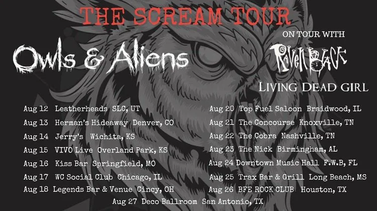 OWLS &amp; ALIENS To Join RAVEN BLACK and LIVING DEAD GIRL on THE SCREAM TOUR!