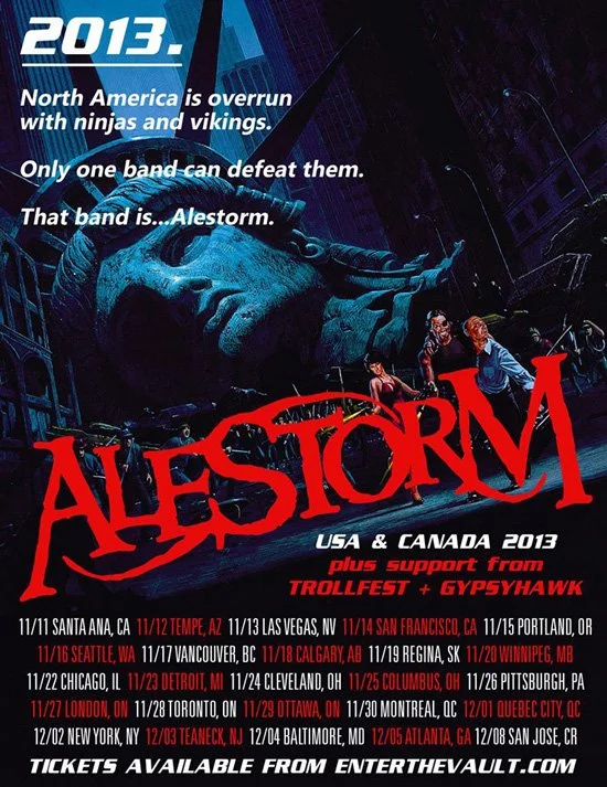 Gypshawk announce Nov-Dec tour with Alestorm and Trollfest!