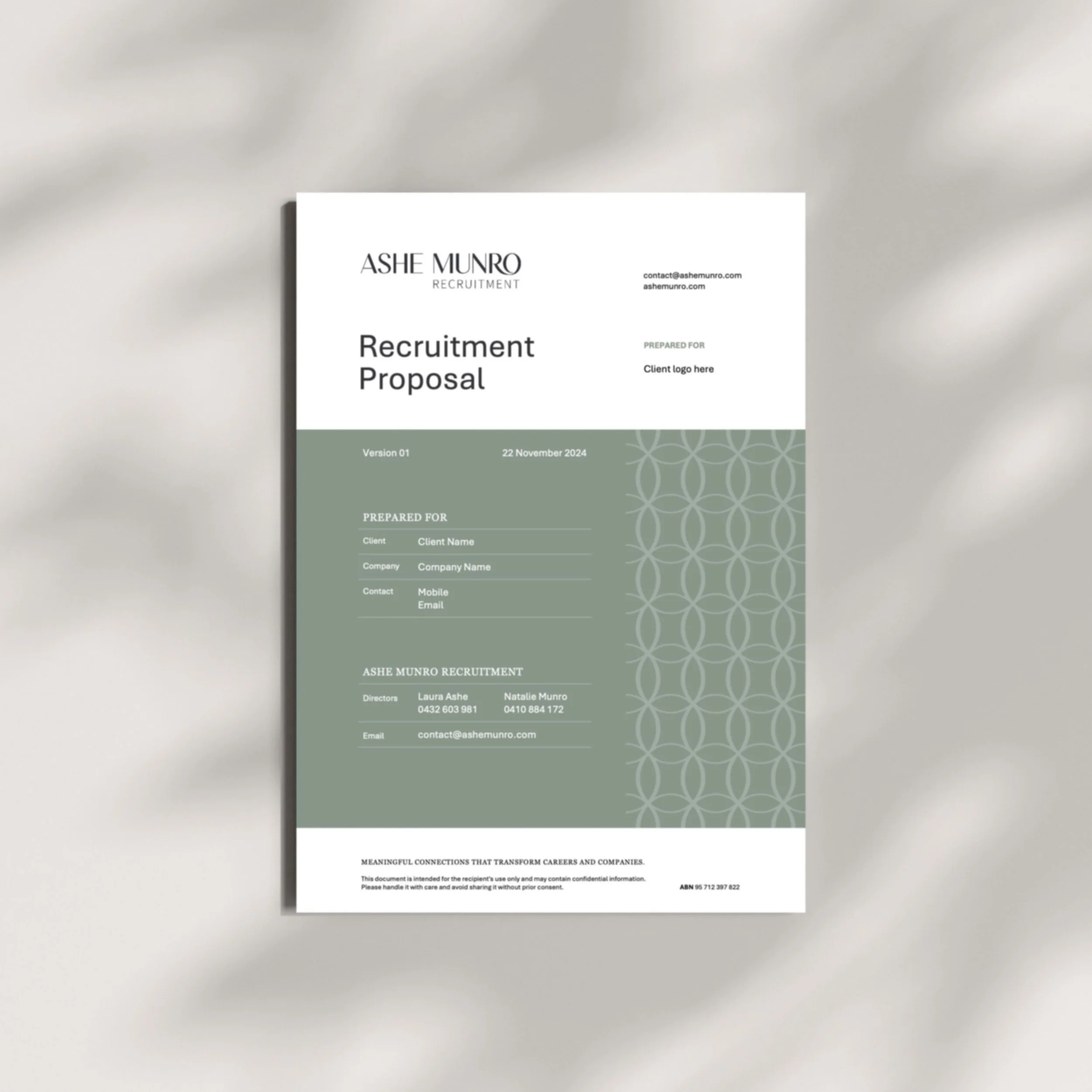 Ashe Munro Recruitment Word Template