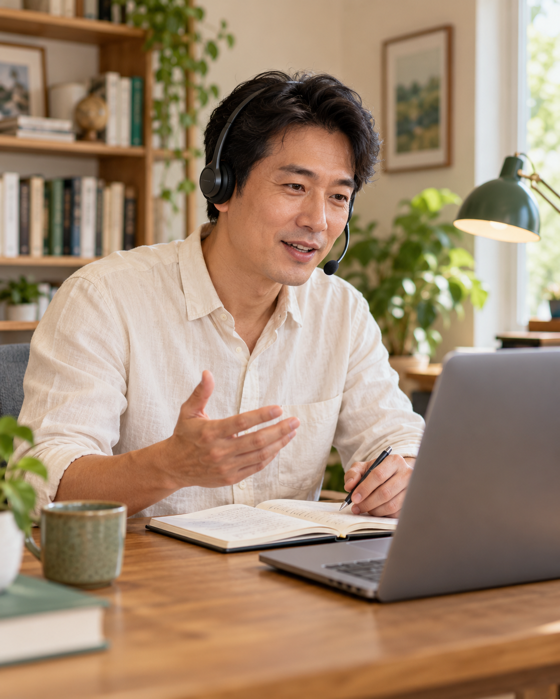 Focused English lesson at a home desk.png