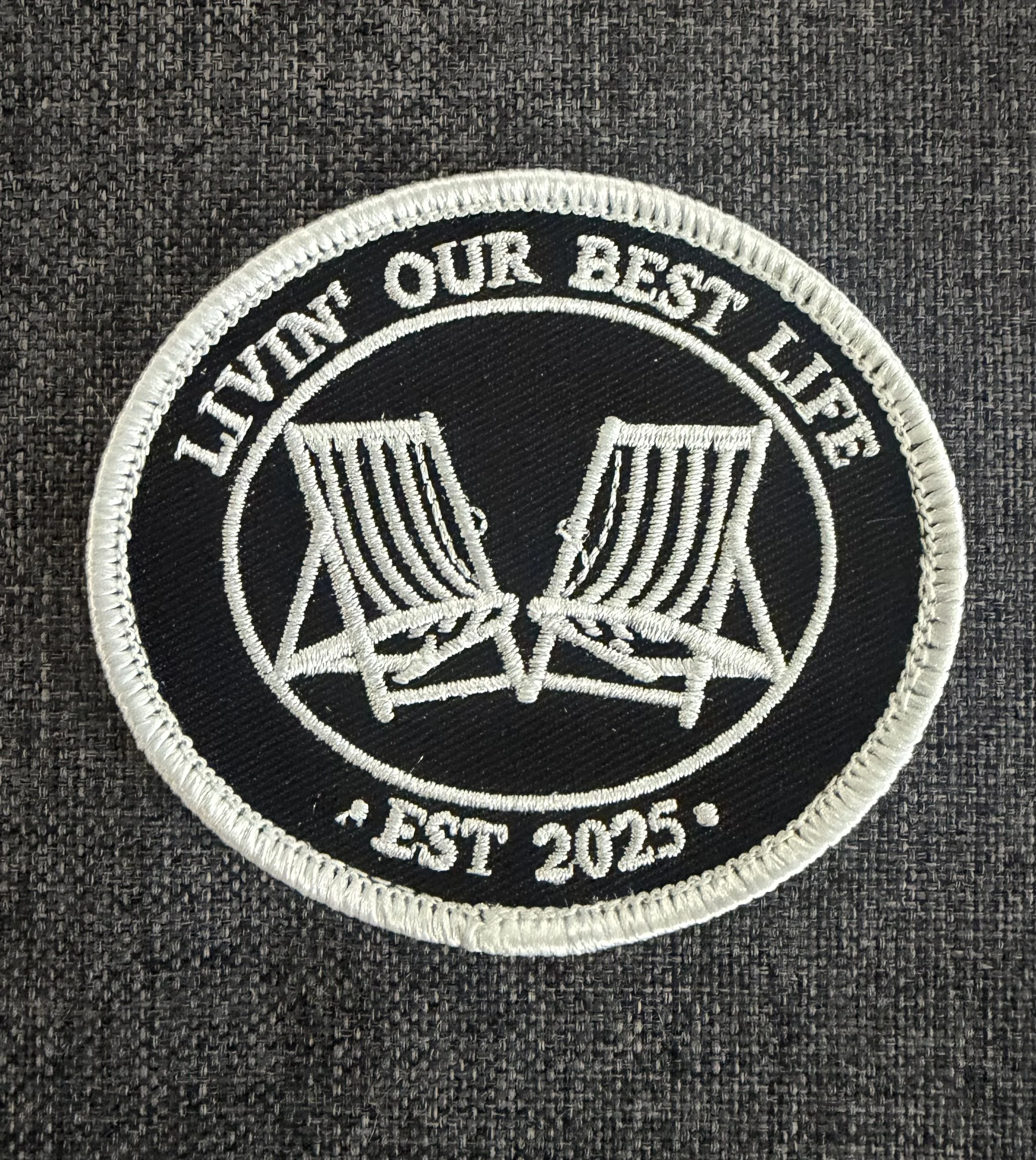 Black and White Velcro Patch
