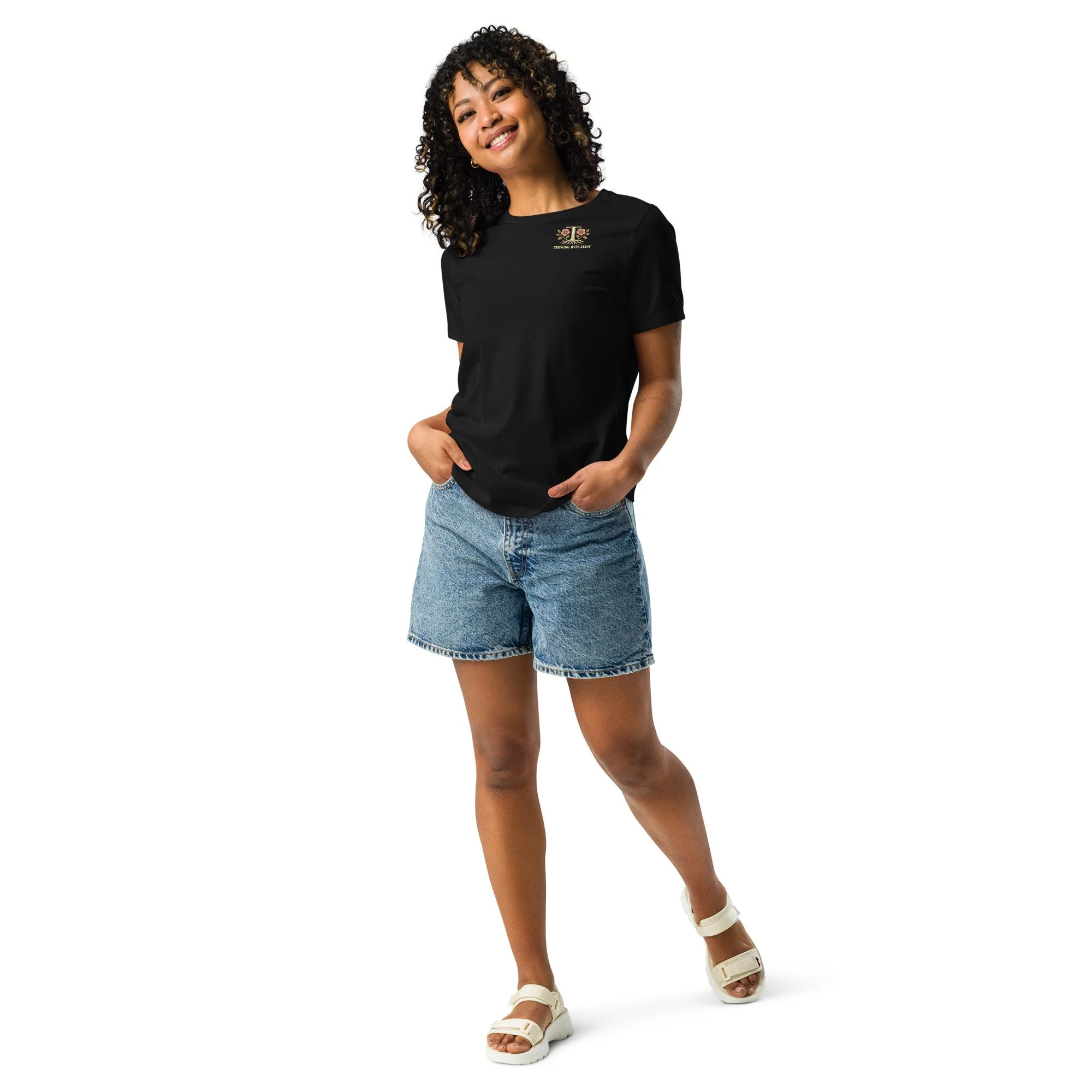 Rooted in Christ, Growing in Grace Women's Christian T-Shirt