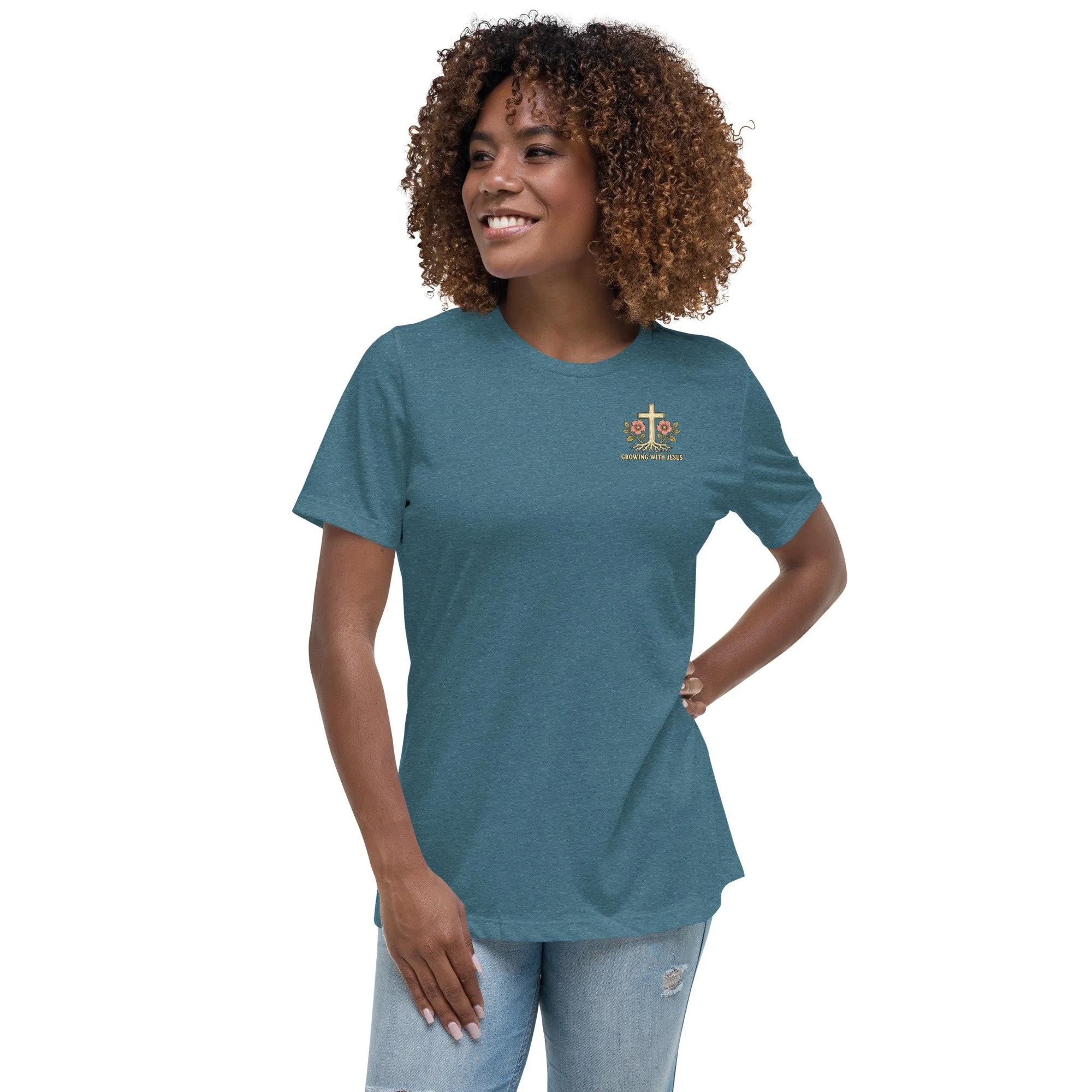 Rooted in Christ, Growing in Grace Women's Christian T-Shirt