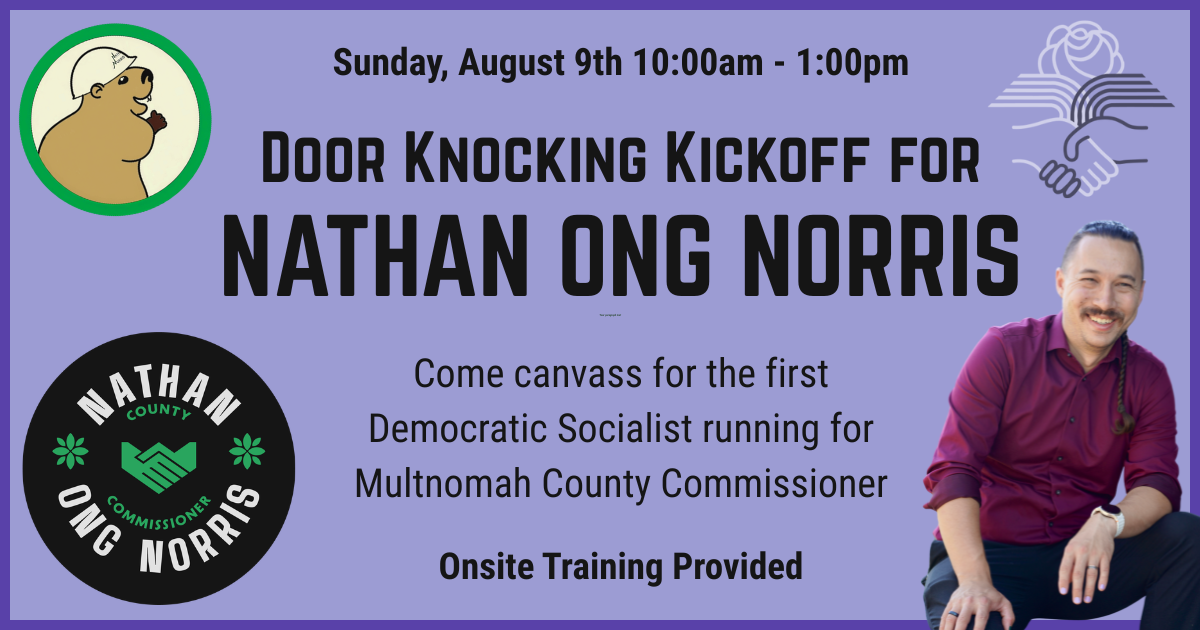 Door Knocking Kickoff for Nathan Ong Norris!