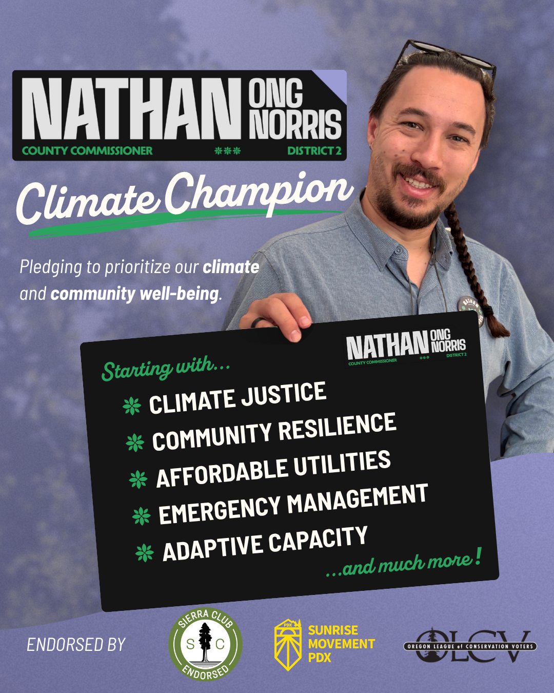 I am running to be a Climate Justice Commissioner.