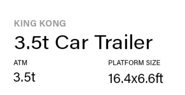 3.5t Car Trailer