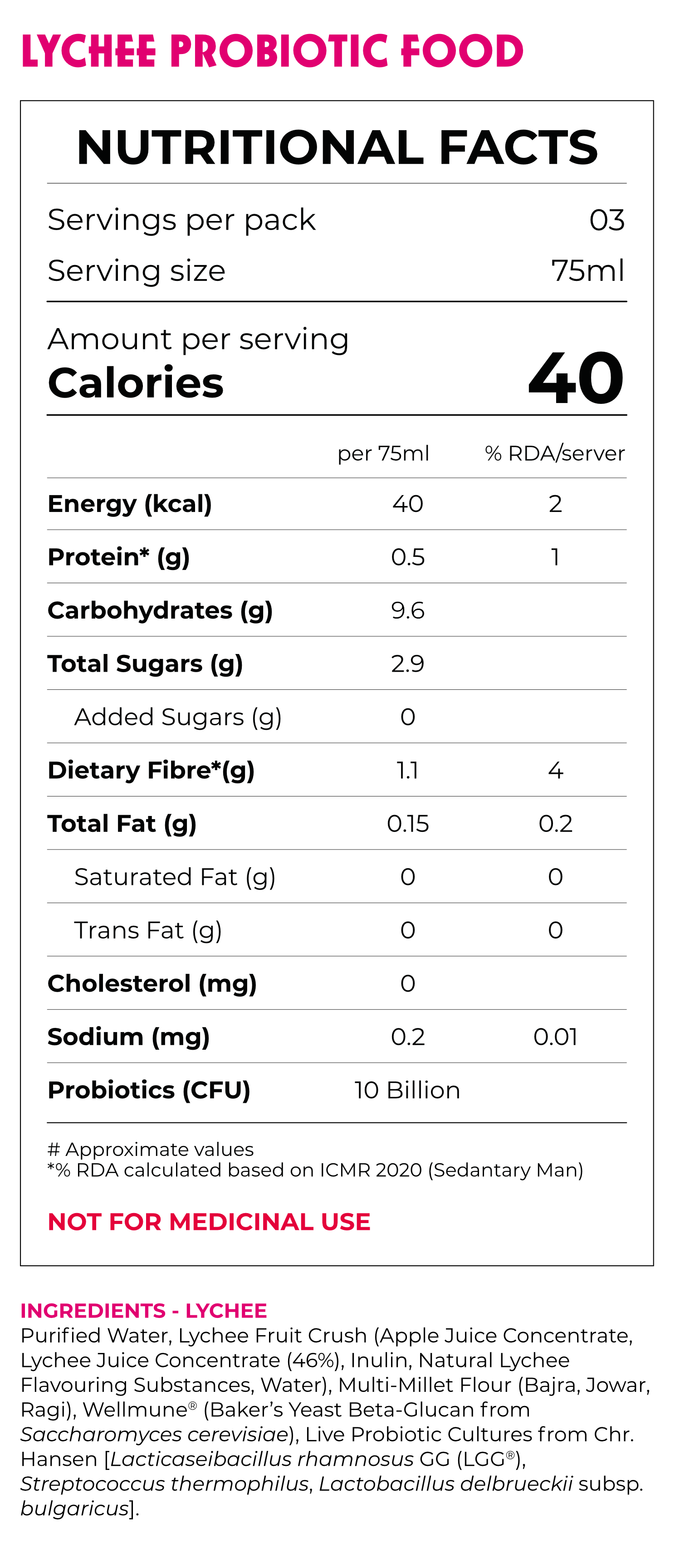 Nutritional Label
