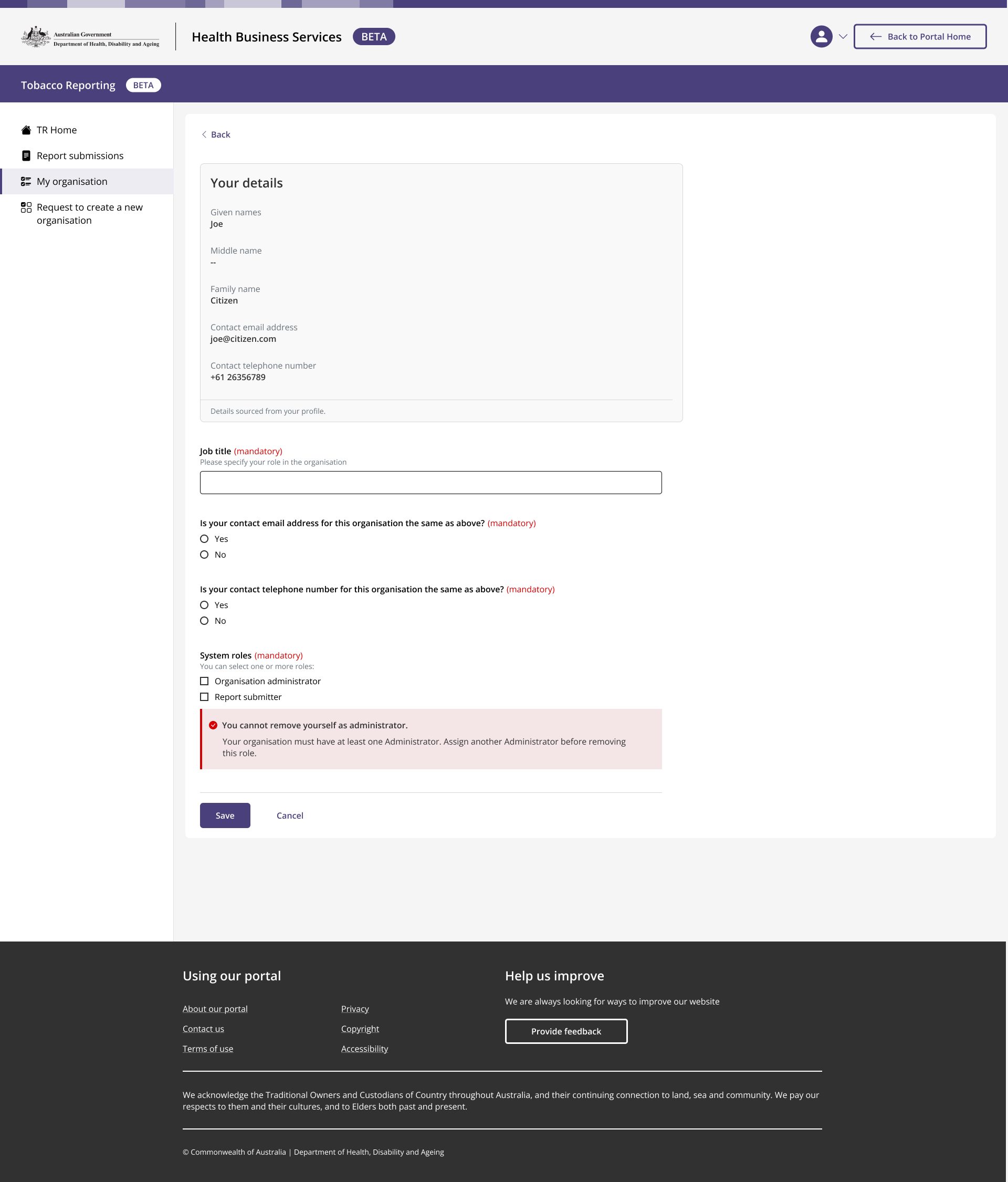 Personal details